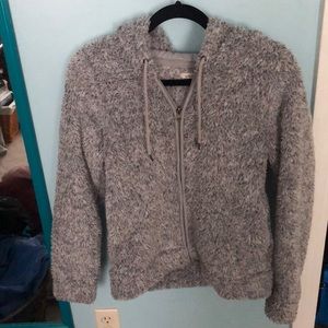 Soft Grey Fuzzy Jacket